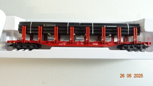 Märklin H0 47717 Rungenwagen mit Ladung Mannesmann Röhren der DB in OVP PR8762 – Bild 3