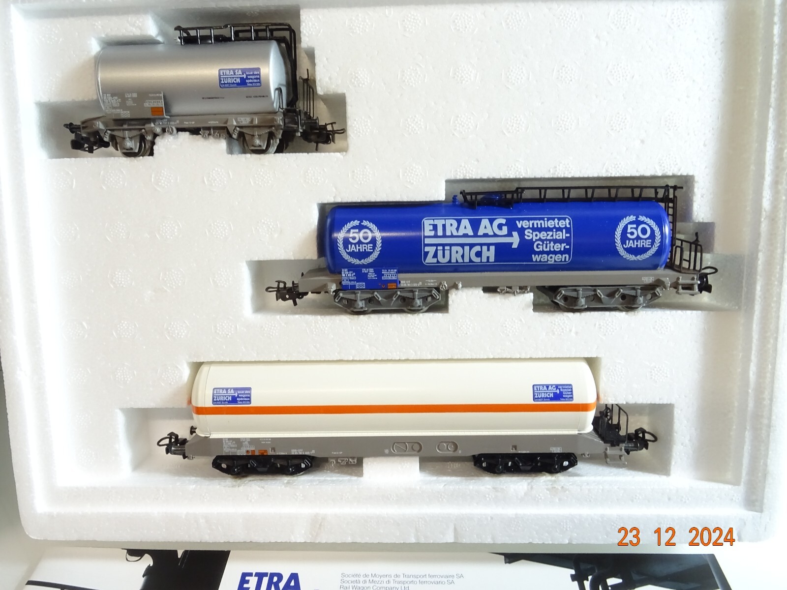 Märklin H0 4787 Etra-Spezialgüterwagen 3 tlg. der SBB in OVP PR5043 – Bild 3