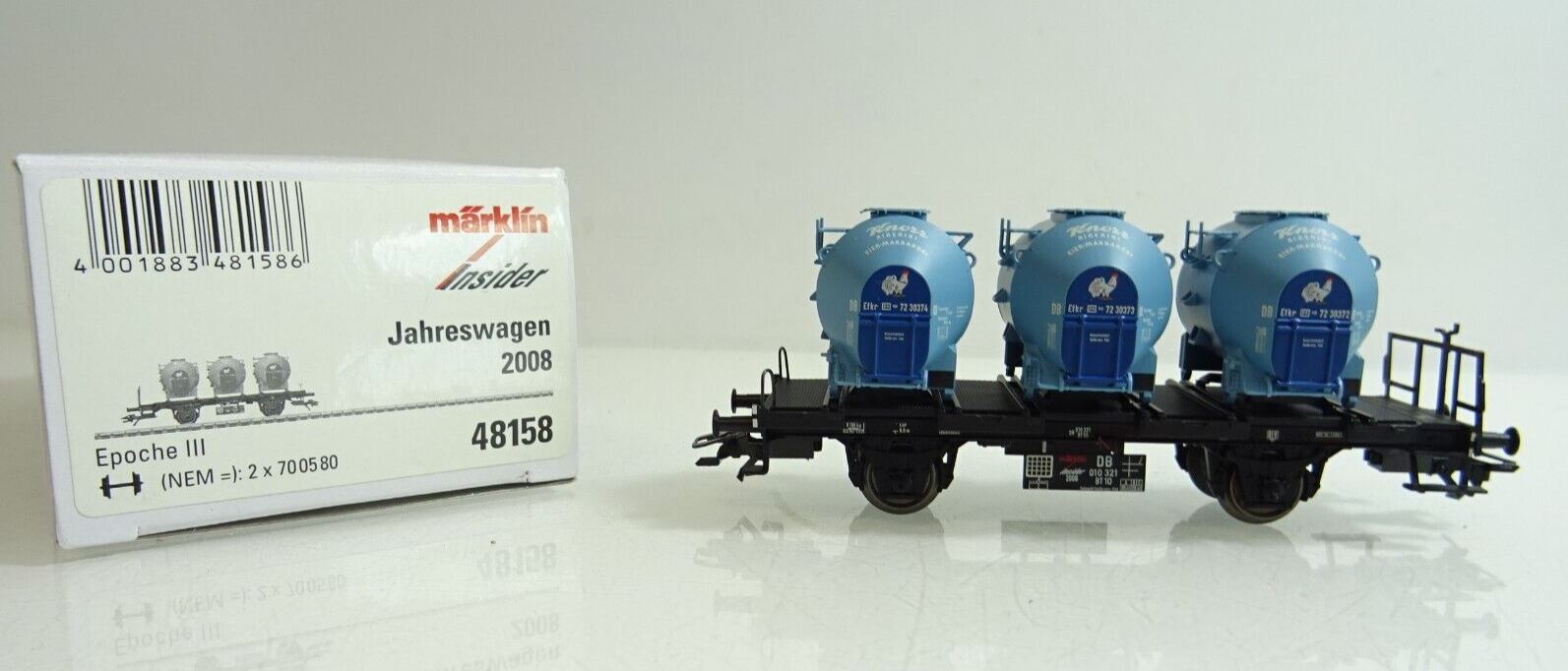 Märklin H0 48158 Behälterwagen "Jahreswagen 2008" der DB in OVP PR327 – Bild 3