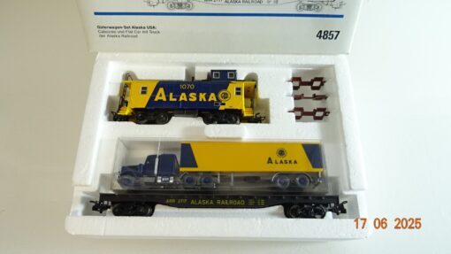 Märklin H0 4857 Güterwagen-Set Alaska USA mit LKW in OVP PR8471