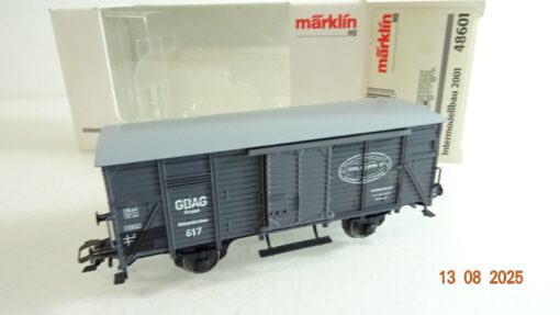 Märklin H0 48601 gedeckter Güterwagen der GBAG, Intermodellbau 200 in OVP RR2803