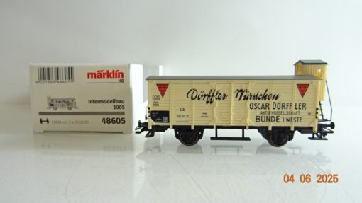 Märklin H0 48605 gedeckter Güterwagen Dörffler Würstchen der DB in OVP PR8225