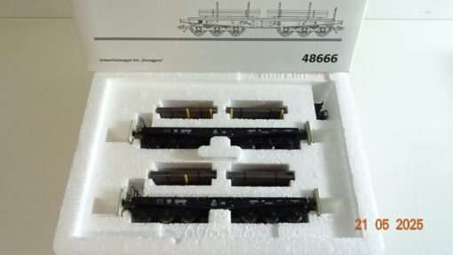 Märklin H0 48666 Schwerlastwagen-Set Strangguss der DB in OVP PR7854