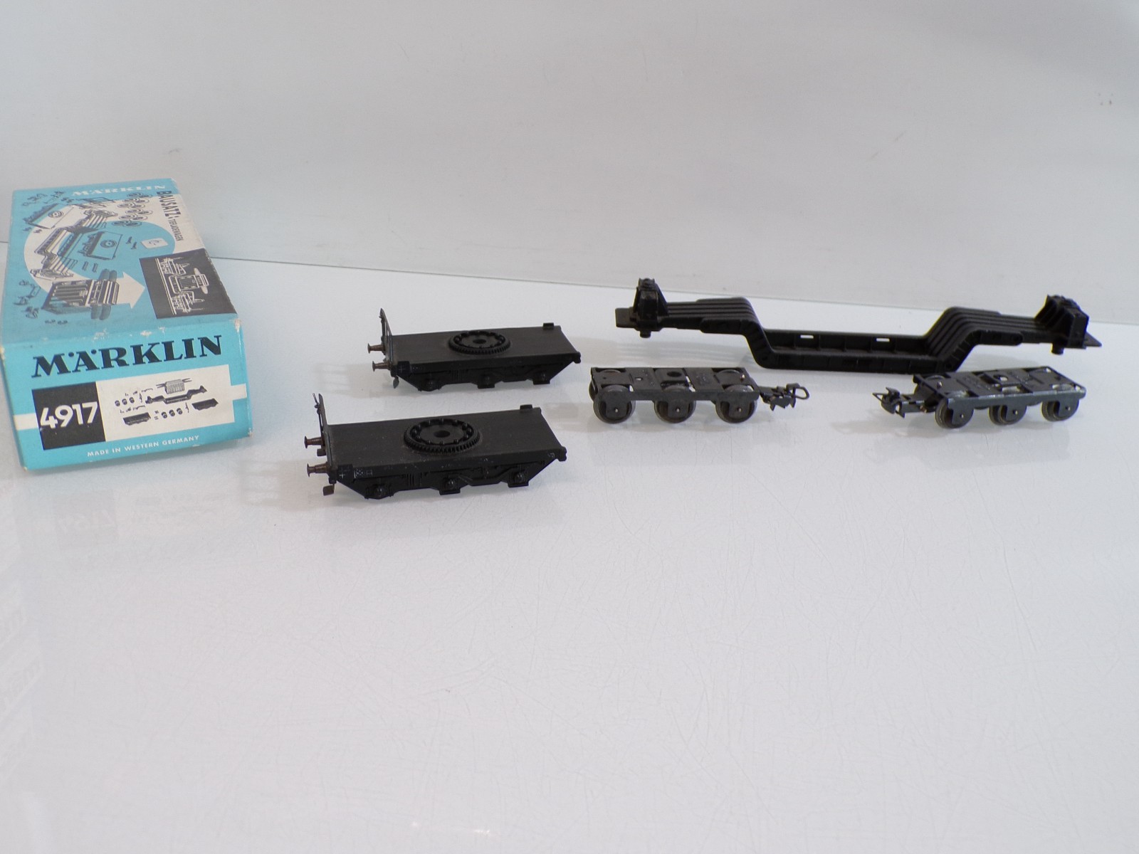 Märklin H0 4917 Bausatz Tiefladewagen der DB teilmontiert in OVP HS121