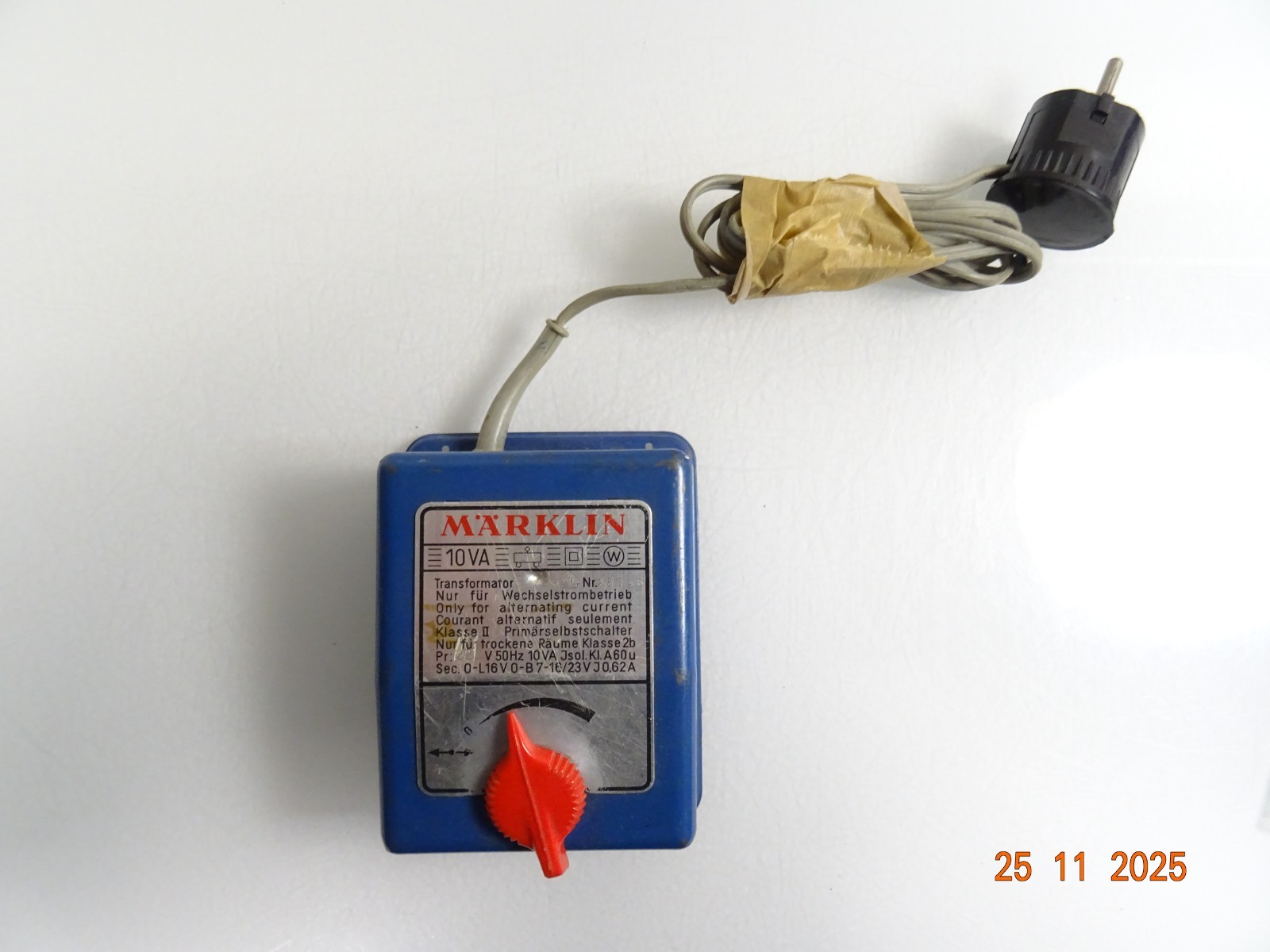 Märklin H0 6473 Transformator 220 V 16 VA siehe Foto PK2474 o.