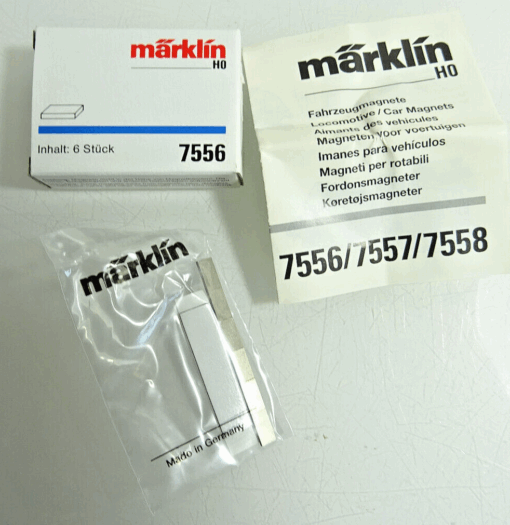 Märklin H0 7556 Fahrzeugmagnete 6Stück in OVP CK1426