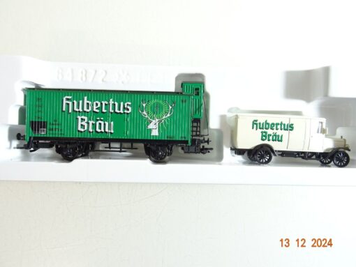 Märklin H0 94035 Kühlwagen Hubertusbräu mit LKW mit LKW der BBÖ in OVP PR4793 – Bild 3