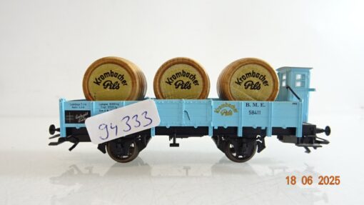 Märklin H0 94333 Fässerwagen Krombacher Pils der B.M.E. PR8531 o.