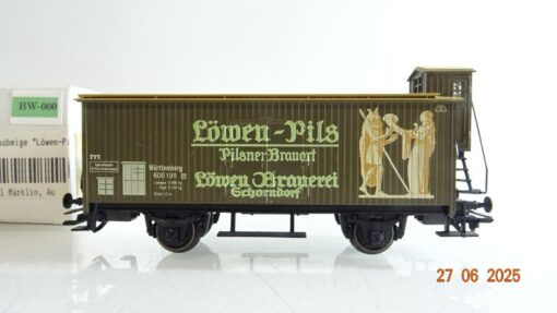 Märklin H0 Bierwagen 600195 mit Bremserhaus Löwen-Pils Württemberg in OVP PR8779 – Bild 3