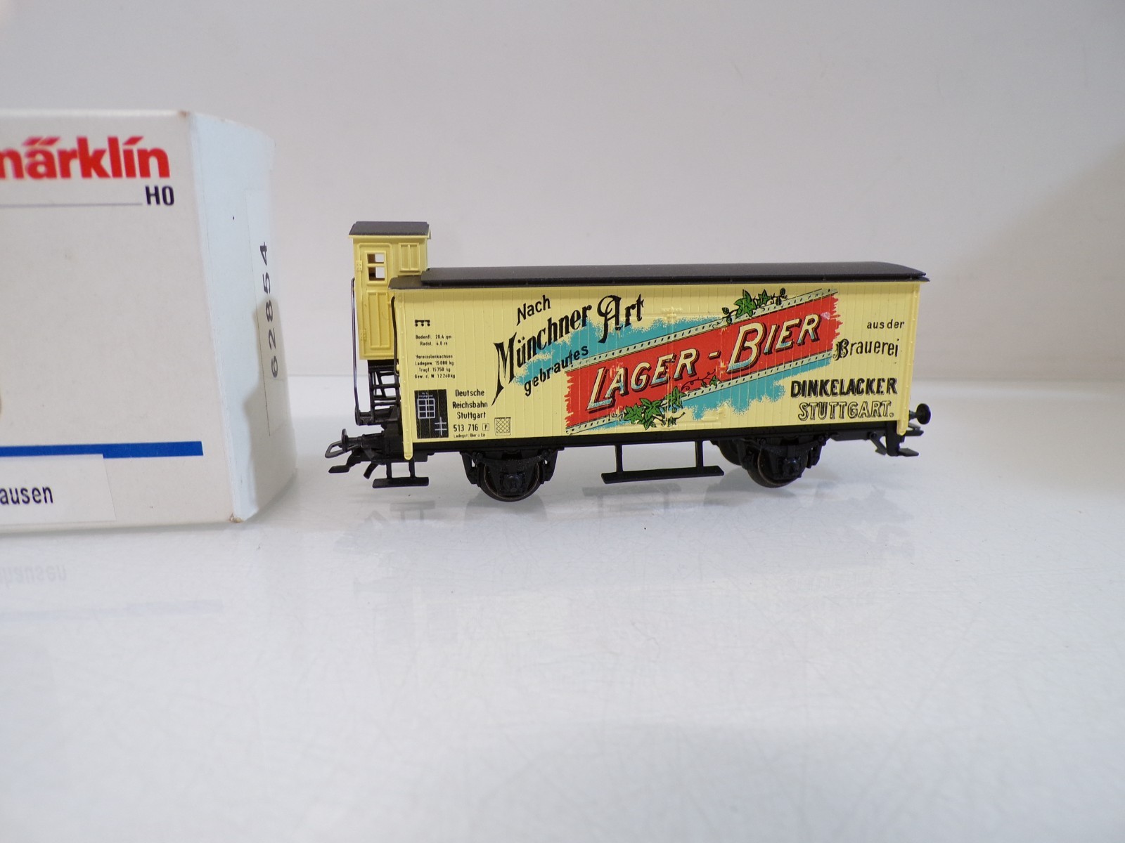 Märklin H0 Güterwagen mit Bremserhaus Lager Bier der DB in OVP HS186