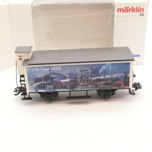 Märklin H0 Info Tage 1999 gedeckter Güterwagen mit Bremserhaus in OVP RI4305