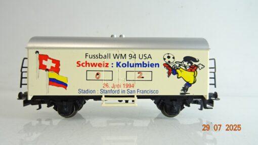 Märklin H0 Kühlwagen Fußball WM 94 USA Schweiz : Kolumbien PR9322 o.