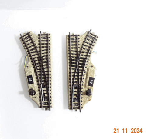 Märklin H0 M-Gleise 5118 5119 Elektro. Weichenpaar siehe Foto CK4260 o.