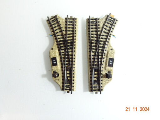 Märklin H0 M-Gleise 5118 5119 Elektro. Weichenpaar siehe Foto CK4261 o.