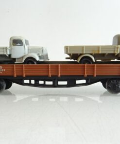 Märklin H0 Niederbordwagen vierachsig mit 2 LKW der DB PR9374 o.