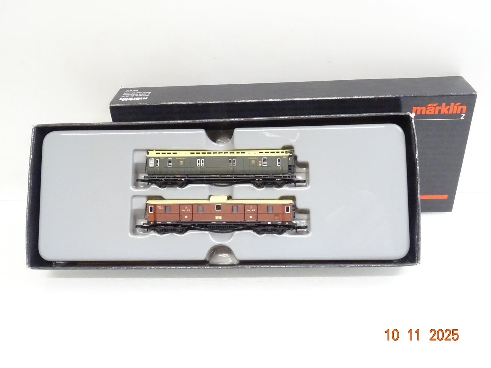 Märklin Mini-Club Z 87583 Post-/Gepäckwagen Set 2tlg. neuwertig in OVP JL4304