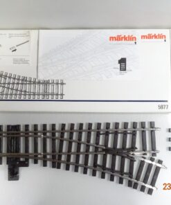 Märklin Spur 1 5977 Handweiche rechts r1020mm mit Paßstück in OVP PK3261