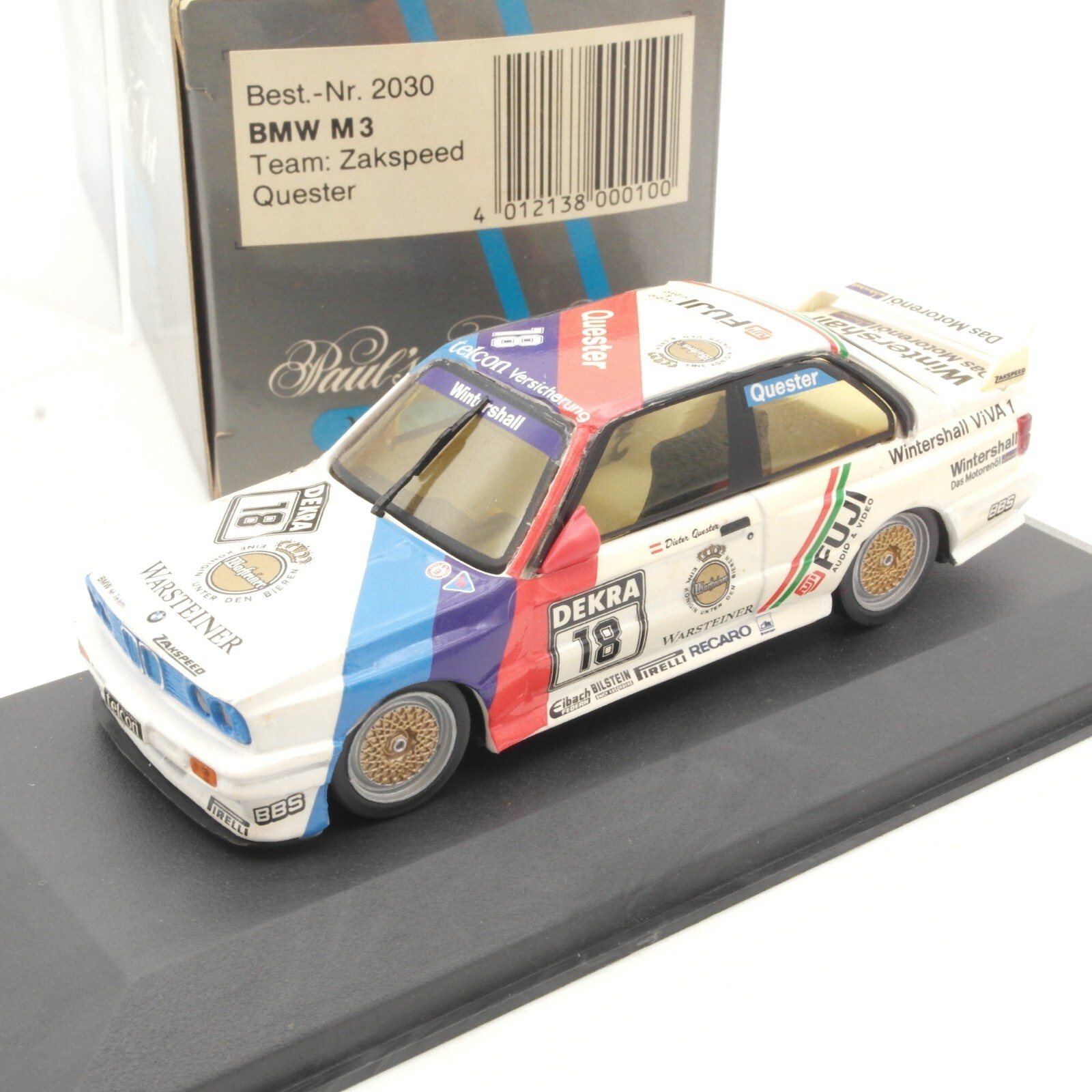 Minichamps 1:43 2030 BMW M 3 Quester #18 Zackspeed in OVP RA9621