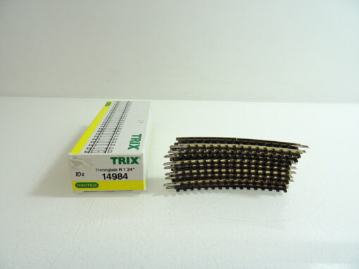Minitrix N 14984 Trenngleis R1 24° 9 Stück Neu in OVP CK1989