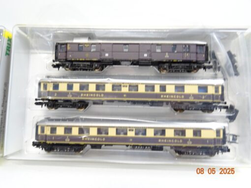 Minitrix N 15539 Schnellzugwagen-Set 6tlg. Rheingold DRG neuwertig in OVP JL565 – Bild 4