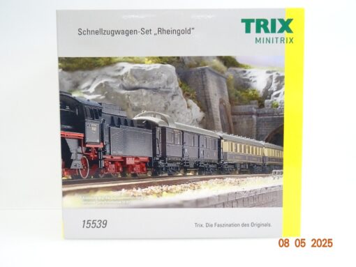 Minitrix N 15539 Schnellzugwagen-Set 6tlg. Rheingold DRG neuwertig in OVP JL565