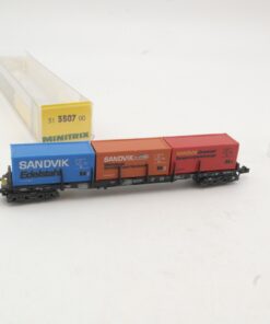 Minitrix N 51 3507 00 Containerwagen mit 3 Container in OVP RR4386