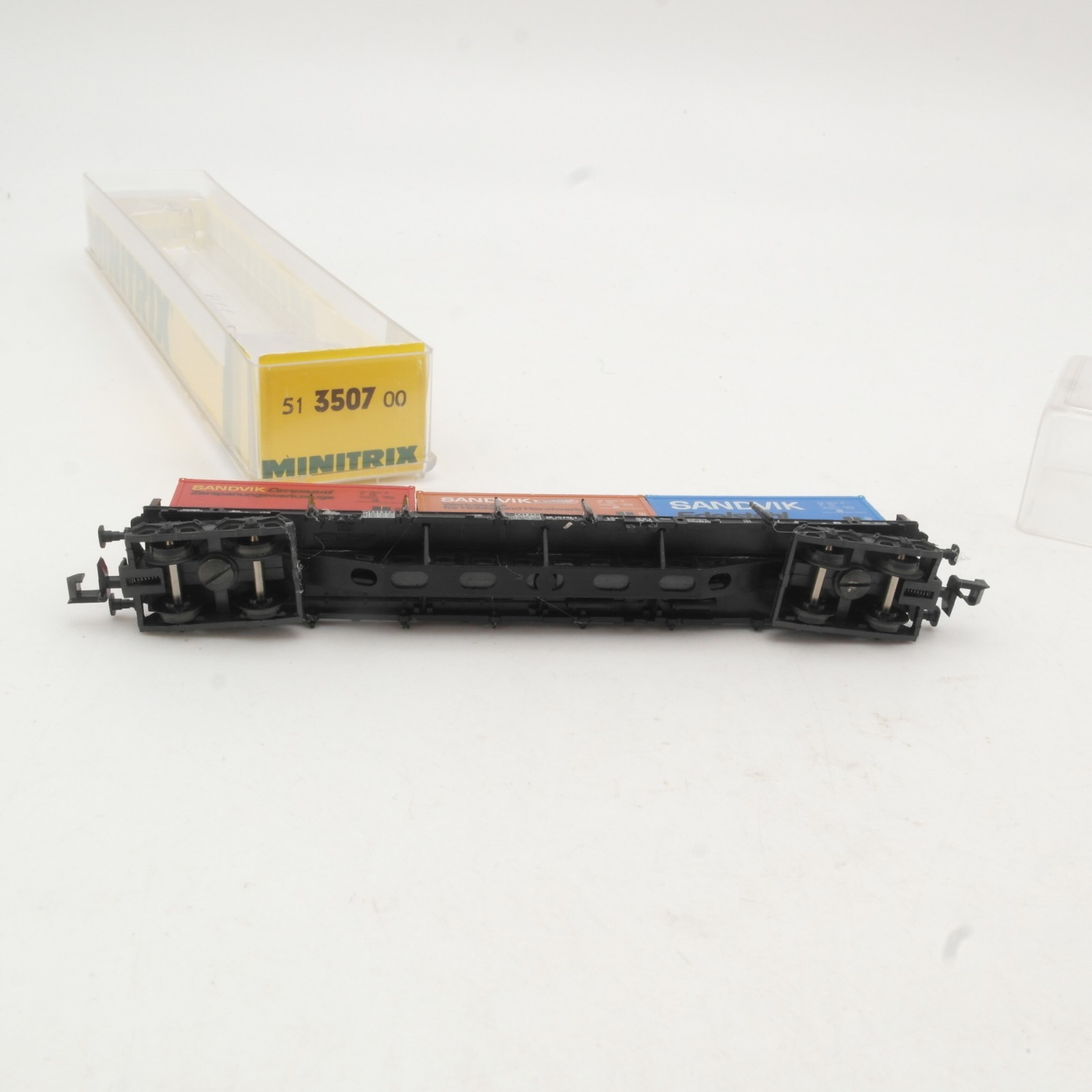 Minitrix N 51 3507 00 Containerwagen mit 3 Container in OVP RR4386 – Bild 4