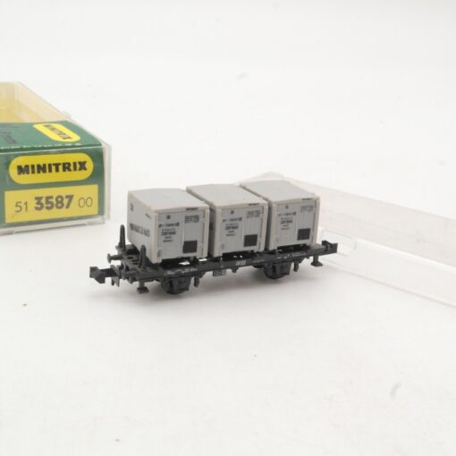 Minitrix N Flachwagen mit Contrans Container der DB in EVP RR20 – Bild 3