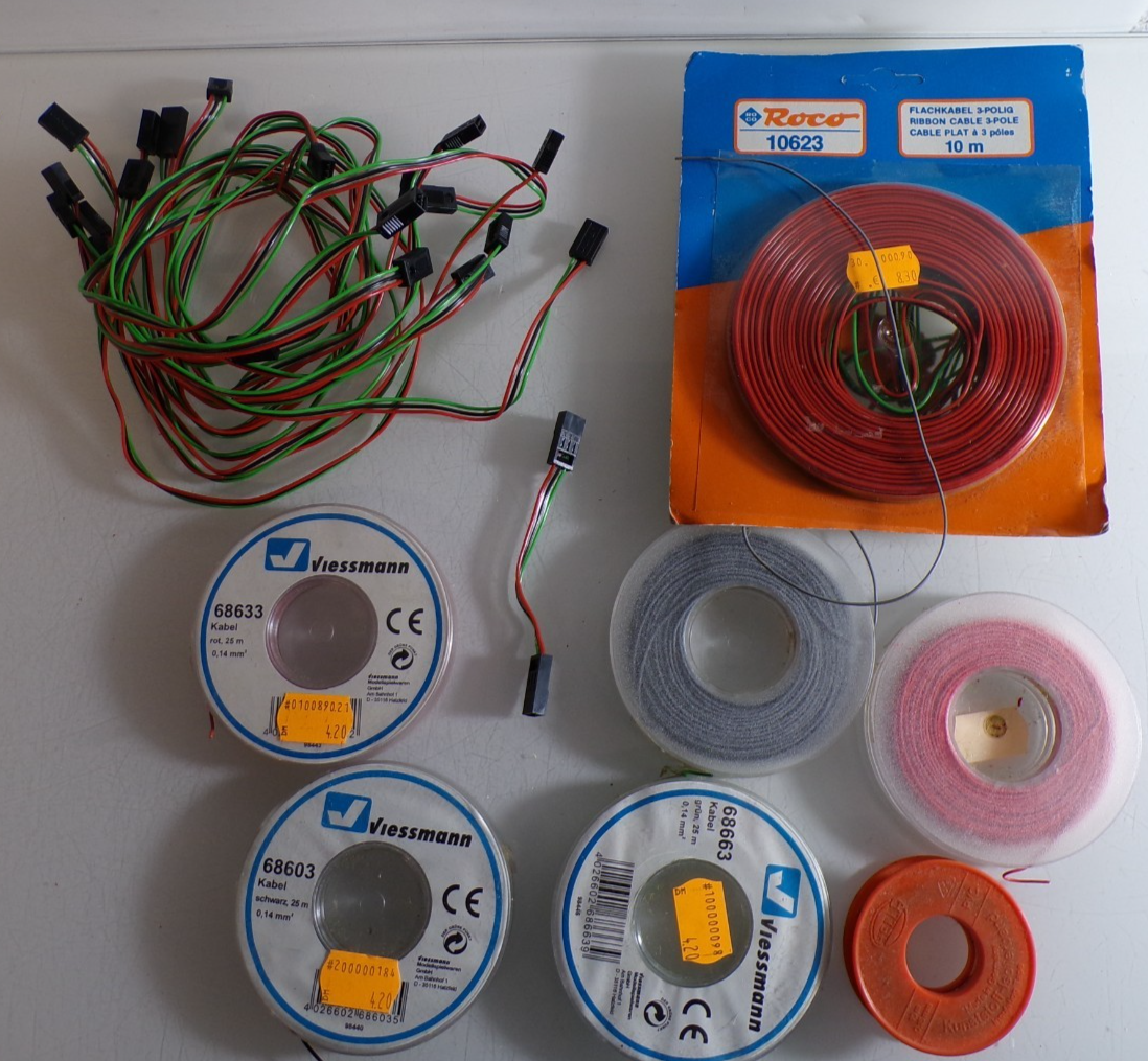 Modellbau Konvolut Kabel / Anschlusskabel flach siehe Foto PK2701 o. – Bild 3