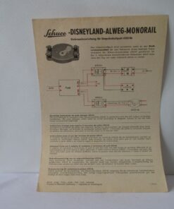 Original SCHUCO 1:90 Disneyland ALWEG-MONORAIL Gebrauchsanleitung Umschalt BW400