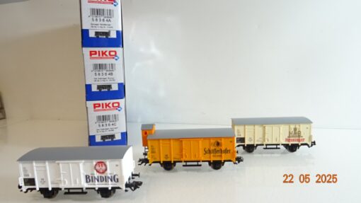 Piko H0 58364 A/B/C Bierwagen Set 3 tlg. der DB in OVP PR7975