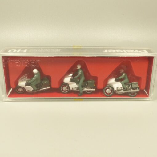 Preiser H0 10104 BGS-Kradfahrer Motorradfahrer Grenzschutz in OVP EX6001