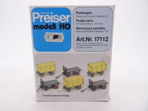 Preiser H0 17112 Bausatz Postwagen in OVP QR8235