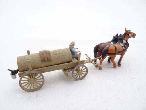 Preiser H0 Pferdegespann mit Jauchewagen + Fahrer RR1692 o. – Bild 3