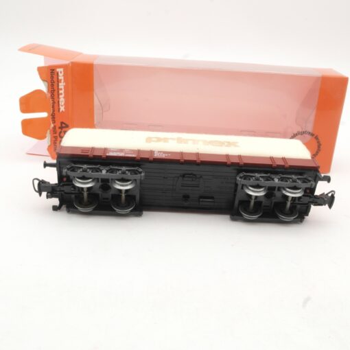 Primex H0 4554 Niederbordwagen mit Plane in OVP RR1494 – Bild 4