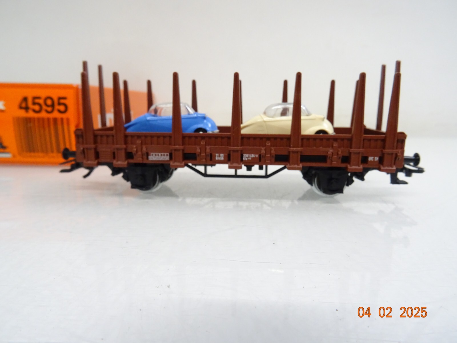 Primex Märklin H0 4595 Rungenwagen mit 2 Isetta der DB in OVP PR5762 – Bild 4