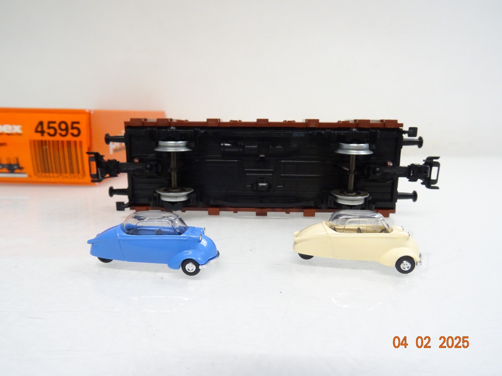 Primex Märklin H0 4595 Rungenwagen mit 2 Isetta der DB in OVP PR5762 – Bild 5