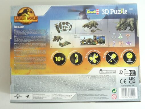 Revell 00242 3D Puzzle Jurassic World Park Triceratops neuwertig in OVP QR5480 – Bild 4
