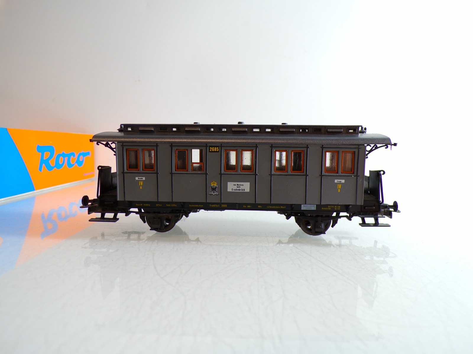 Roco H0 4229S Personenwagen 4.Kl. der K.P.E.V. in OVP BH1350 – Bild 3