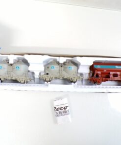 Roco H0 44048 Silo-/Seitenentladewagen Set 3 tlg.Quarzwerke der DB in OVP BH1309