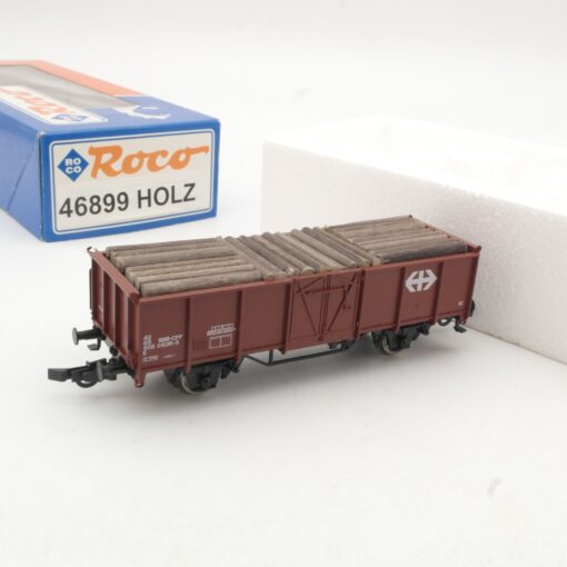 Roco H0 46899 Hochbordwagen mit Ladung Holz der SBB in OVP RR1348