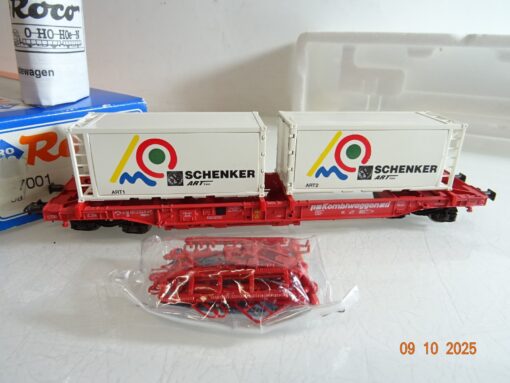 Roco H0 47001 Taschenwagen mit Containern Schenker Kombiwaggon in OVP RR3822 – Bild 3