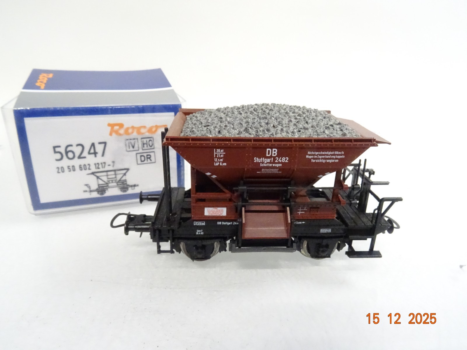 Roco H0 56247 AC Talbot Schotterwagen mit Ladung der DB in OVP RR5667 – Bild 3