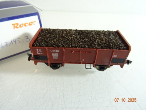 Roco H0 67145.3 offener Güterwagen mit Ladung der FS in OVP RR3777