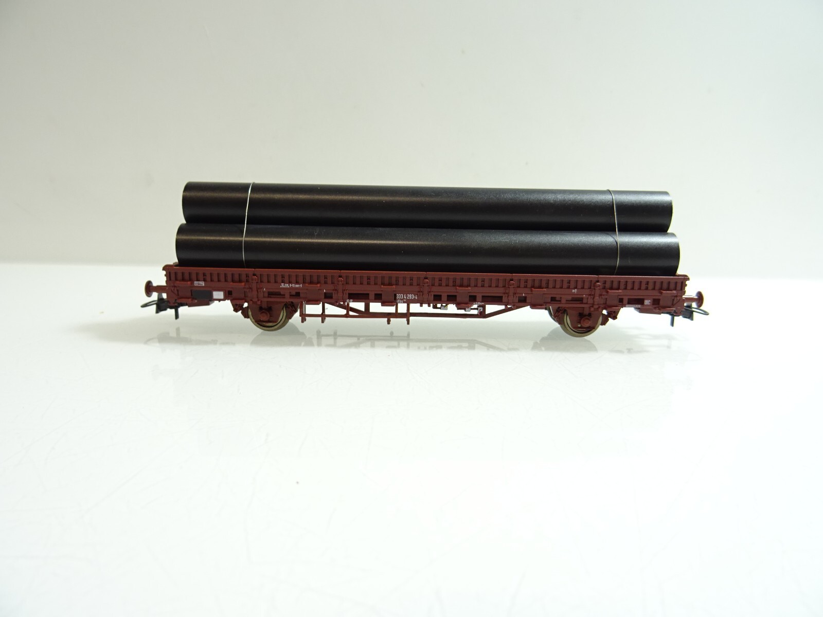 Roco H0 67650 Güterwagen Rungenwagen mit Rohren der DB in OVP TF402 – Bild 3