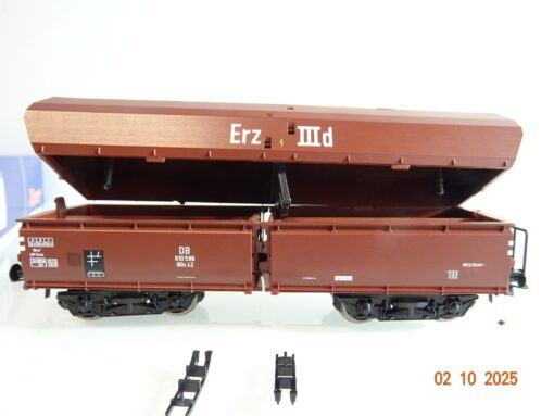 Roco H0 67709 Selbstentladewagen Erz IIId der DB in OVP BH320 – Bild 3