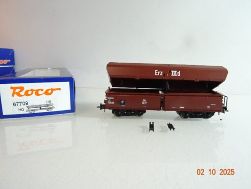 Roco H0 67709 Selbstentladewagen Erz IIId der DB in OVP BH320