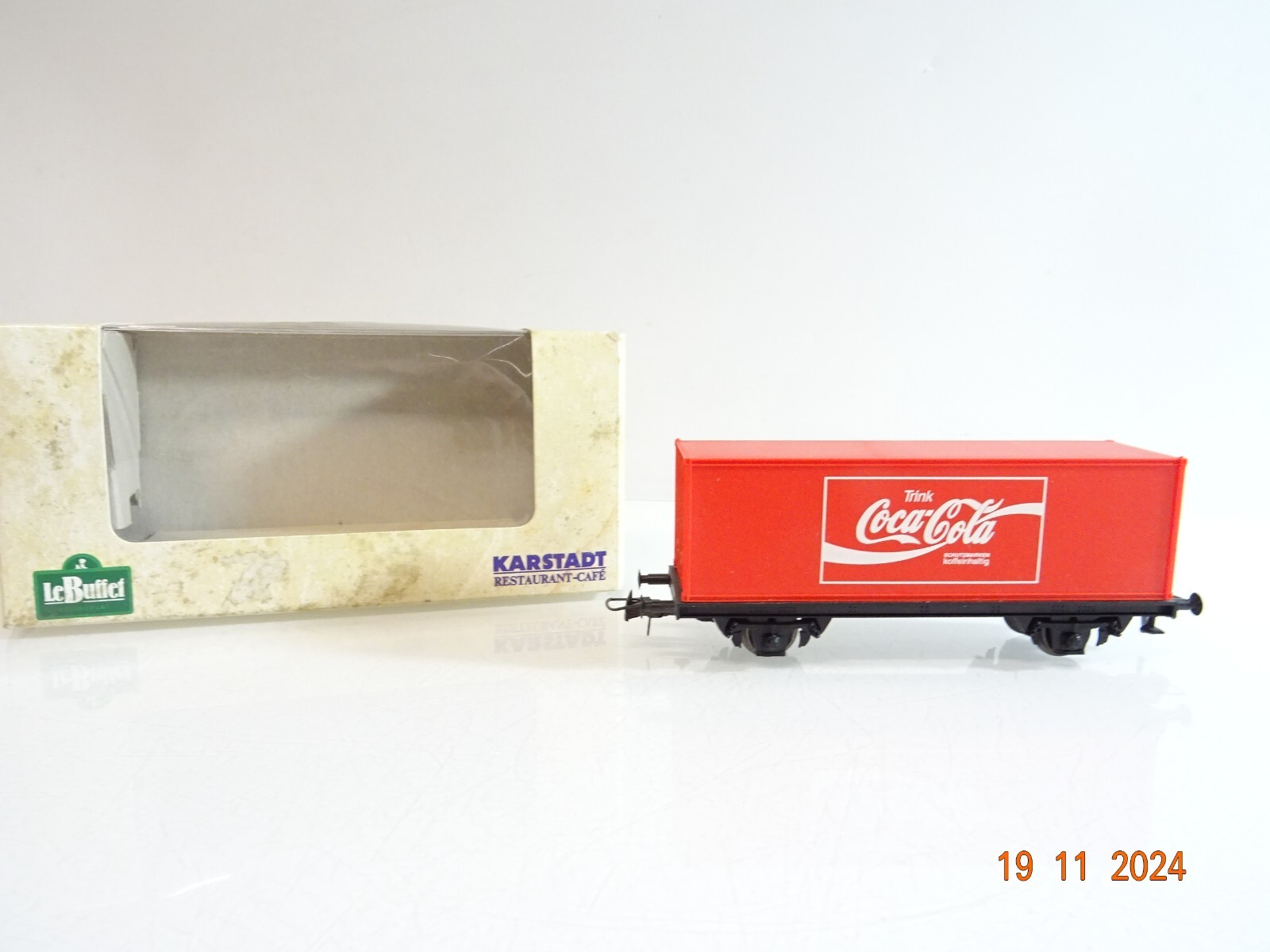 Roco H0 Containerwagen mit Container Coca Cola Karstadt Cafe in OVP PR3977