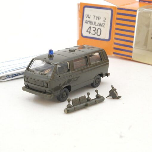 Roco Minitanks 1:87 430 VW Typ 2 Ambulanz neuwertig in OVP QR2776