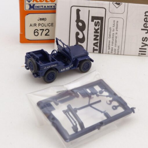 Roco Minitanks H0 1:87 Nr.: 672 Willys Jeep Air Police, in OVP EX1939 – Bild 3